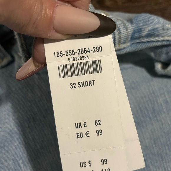 Abercrombie & Fitch the Dad high rise curve live button fly light wash size 14 - Picture 3 of 10